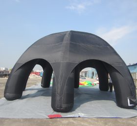 Tent1-23 Musta mainos kupoli puhallettava teltta