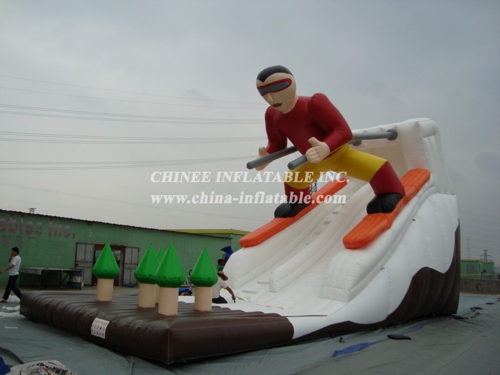 T8-158 The Man Skiing Inflatable Slide Giant Slide