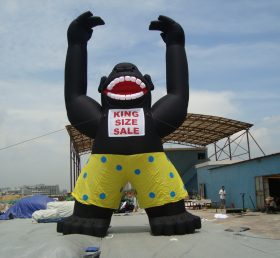Cartoon1-771 Gorilla King Kong puhallettava sarjakuva