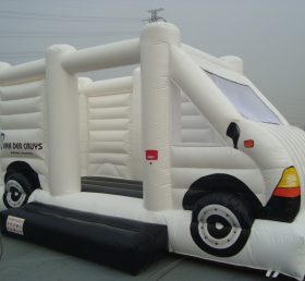 T2-2602 Valkoinen auto puhallettava trampoliini