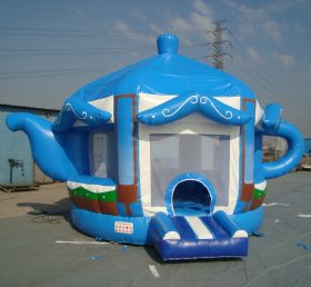 T2-1438 Sininen puhallettava trampoliini