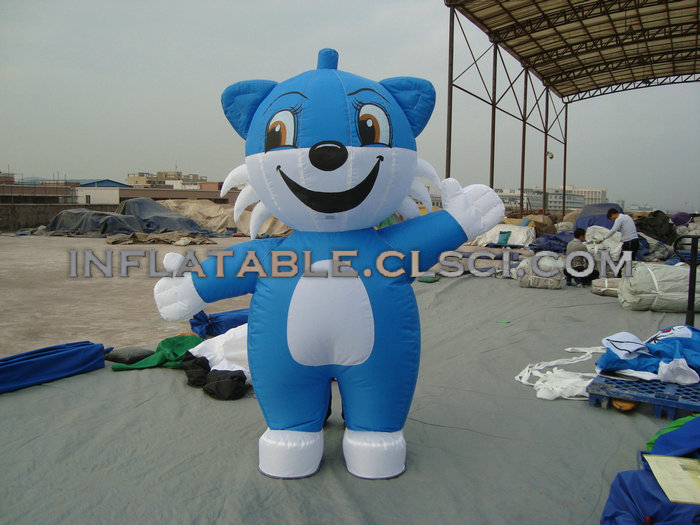 M1-10 Blue Cat Inflatable Moving Cartoon