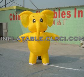 M1-22 Keltainen elefantti puhallettava mobiili sarjakuva