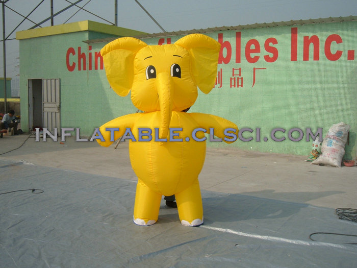 M1-22 Yellow Elephant Inflatable Moving Cartoon