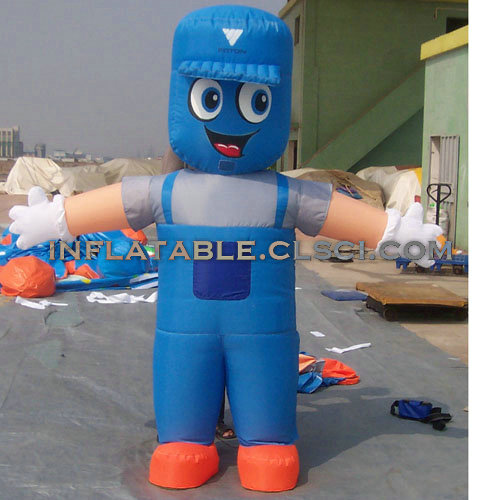 M1-303 Blue Man Inflatable Moving Cartoon