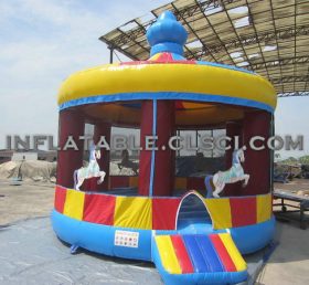 T2-1277 Sirkus puhallettava trampoliini