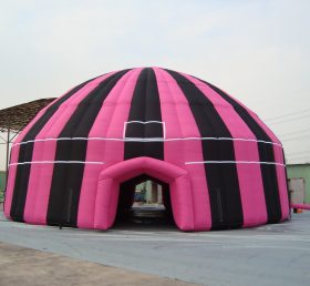 Tent1-370B Musta vaaleanpunainen puhallettava kupoli