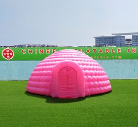 Tent1-4257 Giant vaaleanpunainen puhallettava kupoli