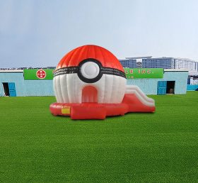 T2-4443 Pokémon Pokeball puhallettava linna liukumäellä
