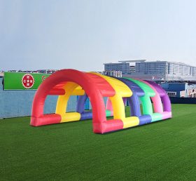 Tent1-4590 Värikäs puhallettava näyttely kaareva teltta