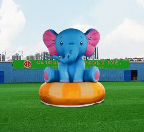 S4-593 Mainonta räätälöity puhallettava sininen elefantti