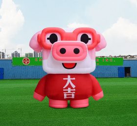 S4-605 Mainonta jättiläinen puhallettava eläin sika/puhallettava rasva vaaleanpunainen sika