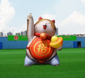 S4-613 Mainonta puhallettava sarjakuva onnekas kissa
