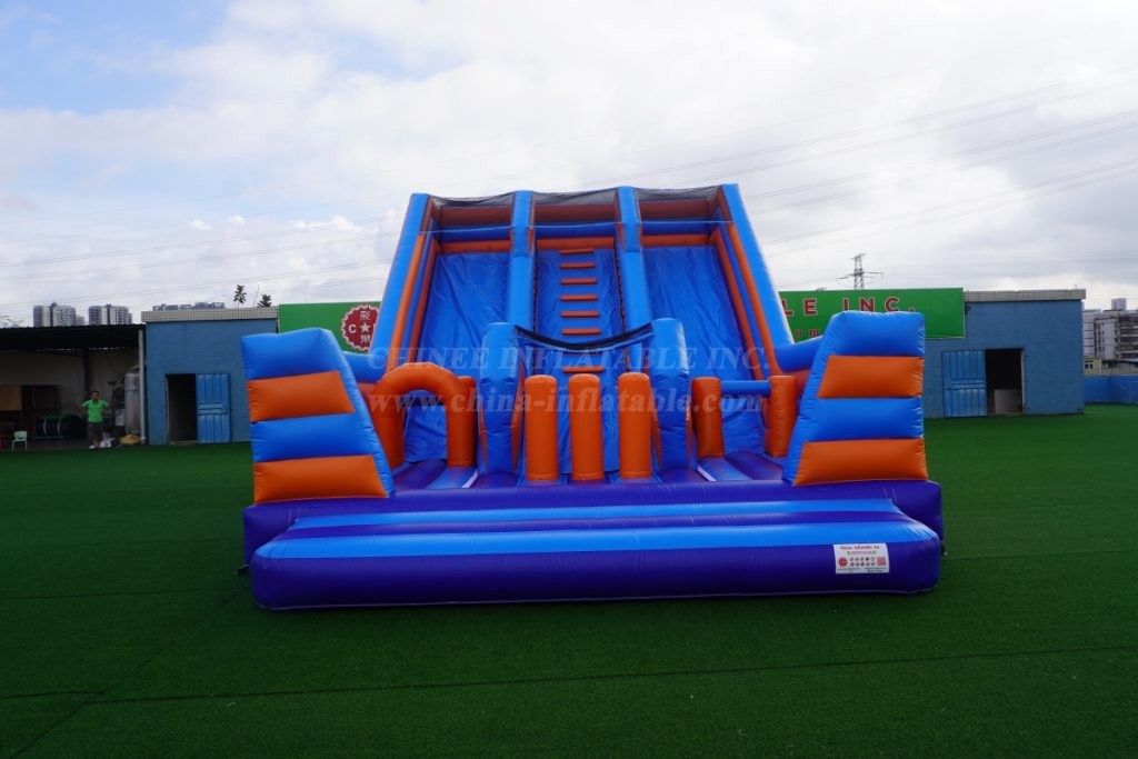 T8-1543 Dual Lane Inflatable Slide & Obstacle Course